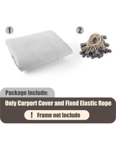 Cubierta de Reemplazo para Carport Birodeko 3.66x6.10m Impermeable 2