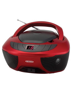 Reproductor de CD Portátil Jensen CD-475R Rojo con Radio AM/FM