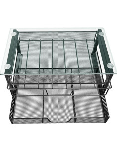 Soporte para Monitor de Vidrio y Metal Simple Trending 2 Niveles 2