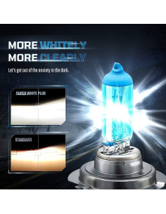 Bombillas H7 Halógenas BIOLIGHT KM Super White Plus 6000K - 2 Pzas 2