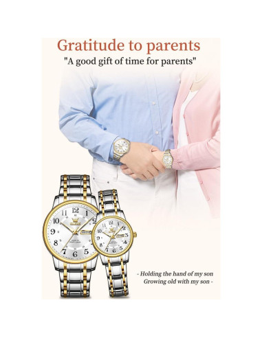 Reloj de Vestir OLEVS para Mujeres Plateado con Fecha