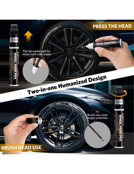 Pintura de Retoque Negra para Llantas Carsmallma 12.42 ml