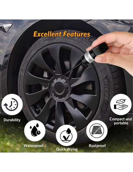 Pintura de Retoque Negra para Llantas Carsmallma 12.42 ml