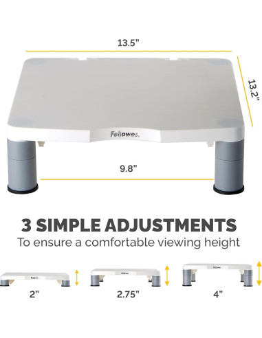 Soporte de Monitor Fellowes 91712 Ajustable 3 Alturas