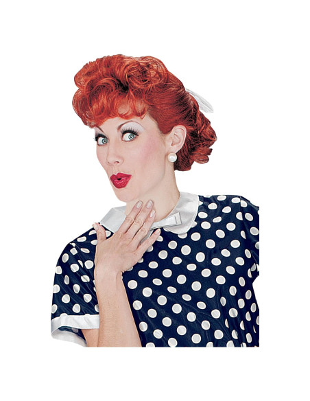 Peluca I Love Lucy Roja Talla Única Adulto