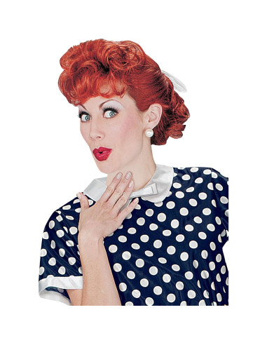 Peluca I Love Lucy Roja Talla Única Adulto