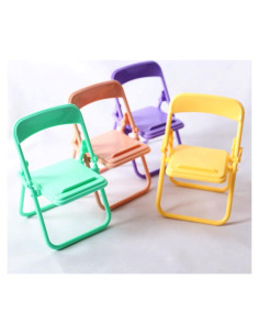 Juego de 5 Sillas Plegables Coloridas Miniatura 1/12 Labriciyon