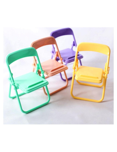 Juego de 5 Sillas Plegables Coloridas Miniatura 1/12 Labriciyon