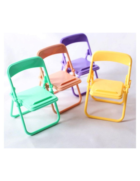 Juego de 5 Sillas Plegables Coloridas Miniatura 1/12 Labriciyon