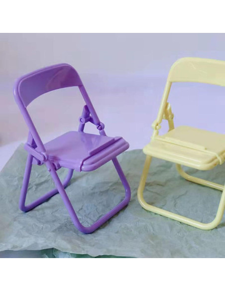 Juego de 5 Sillas Plegables Coloridas Miniatura 1/12 Labriciyon