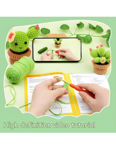 Kit de Ganchillo para Principiantes HNRLOY - Cactus DIY 2