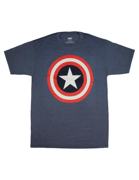 Camiseta Grande y Alta Capitán América Marvel Hombre Azul