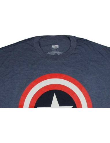 Camiseta Grande y Alta Capitán América Marvel Hombre Azul
