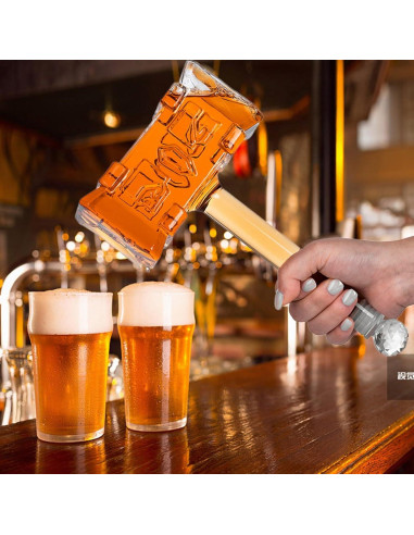 Decantador de Whisky TUTAVIAW 400ml Martillo 3D Vidrio