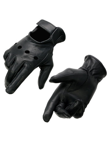 Guantes de moto de cuero perforado Milwaukee Leather SH721 para mujer