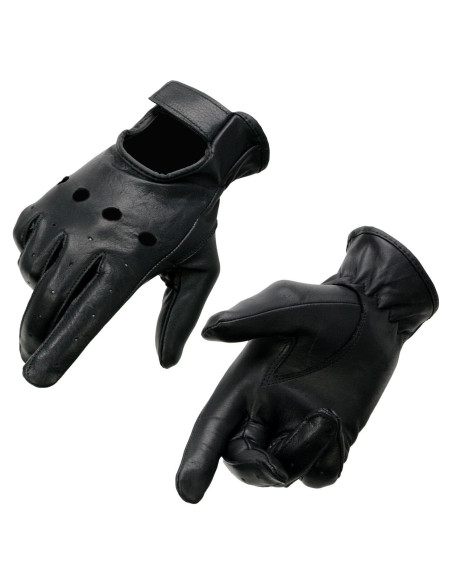 Guantes de moto de cuero perforado Milwaukee Leather SH721 para mujer