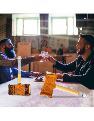 Decantador de Whisky TUTAVIAW 400ml Martillo 3D Vidrio