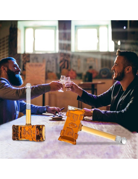 Decantador de Whisky TUTAVIAW 400ml Martillo 3D Vidrio