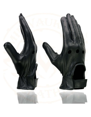 Guantes de moto de cuero perforado Milwaukee Leather SH721 para mujer
