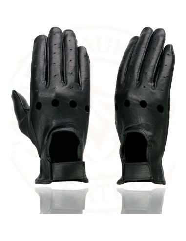 Guantes de moto de cuero perforado Milwaukee Leather SH721 para mujer