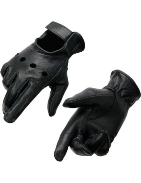 Guantes de moto de cuero perforado Milwaukee Leather SH721 para mujer