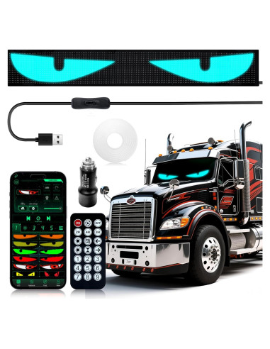 Barra de Luz LED CRILEAL 35.4x7.56" RGB para Camiones