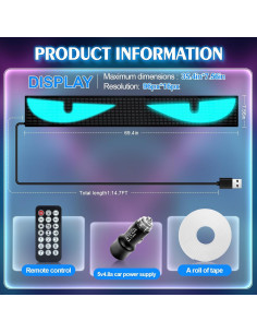 Barra de Luz LED CRILEAL 35.4x7.56" RGB para Camiones 2