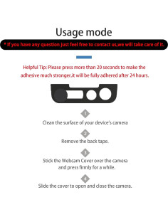 Cubierta de cámara frontal EYSOFT para iPhone 14/13 - Negro 2