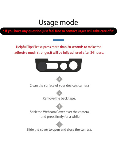 Cubierta de cámara frontal EYSOFT para iPhone 14/13 - Negro
