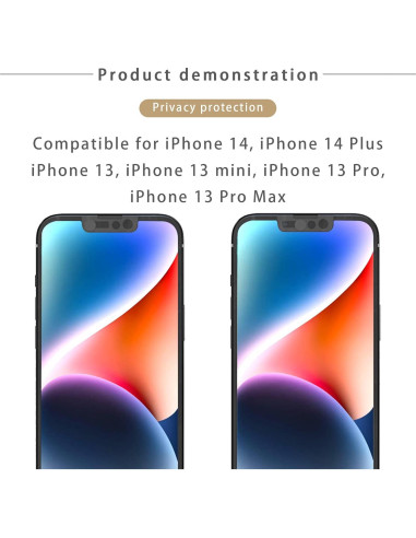 Cubierta de cámara frontal EYSOFT para iPhone 14/13 - Negro