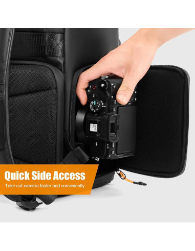 Mochila para cámara Cwatcun profesional a prueba de agua 32.9x21x42cm