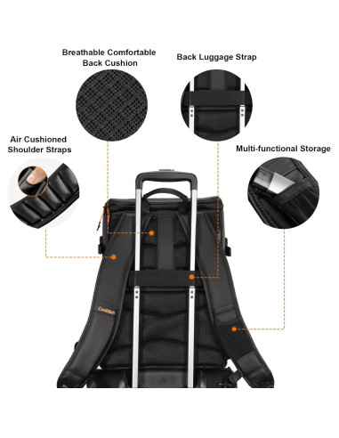 Mochila para cámara Cwatcun profesional a prueba de agua 32.9x21x42cm