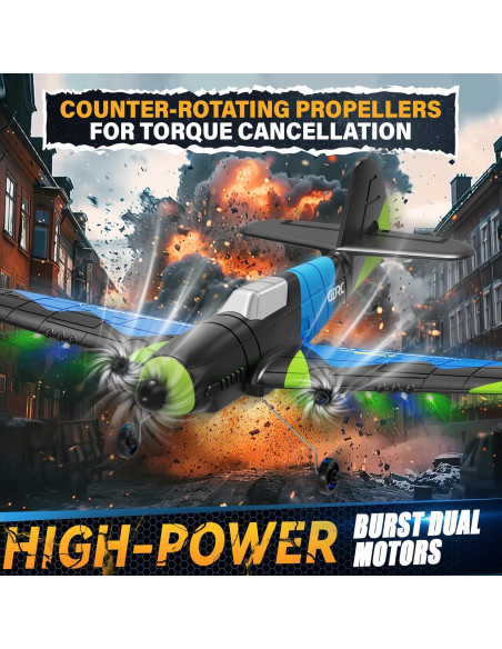 Avión RC 4DRC G8 de espuma con giroscopio 6 ejes