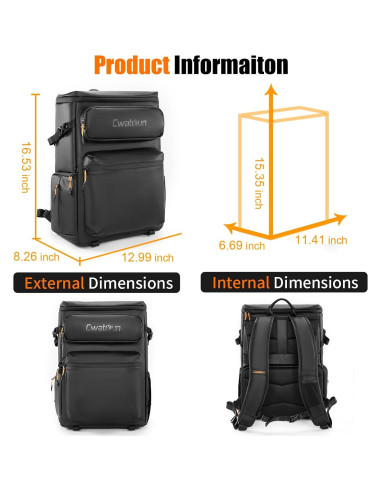 Mochila para cámara Cwatcun profesional a prueba de agua 32.9x21x42cm