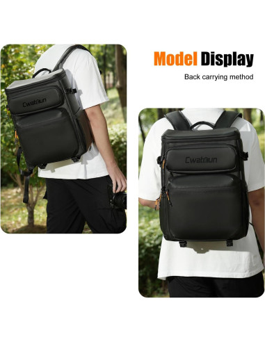 Mochila para cámara Cwatcun profesional a prueba de agua 32.9x21x42cm