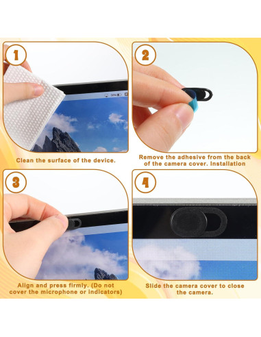 50 Cubiertas Deslizantes para Webcam Alrhso - Protección Privacidad
