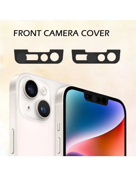 Cubierta de cámara frontal EYSOFT para iPhone 14/13 - Negro