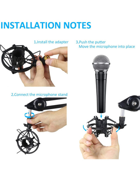 Soporte de Montaje de Choque SUNMON para Micrófono Shure SM58