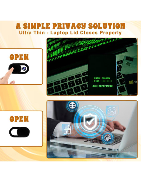50 Cubiertas Deslizantes para Webcam Alrhso - Protección Privacidad