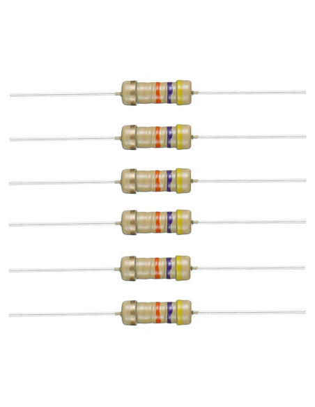 Resistencias BOJACK 4.7K Ohm 1/2W 5% Paquete de 200