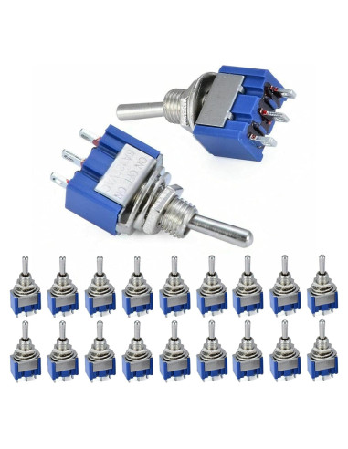 Paquete de 20 Interruptores de Palanca SPDT KEAcvise 6A 125V