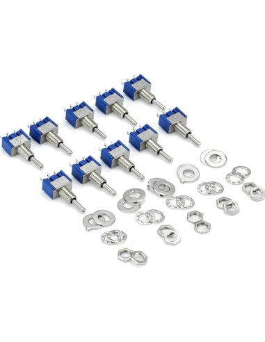 Paquete de 20 Interruptores de Palanca SPDT KEAcvise 6A 125V