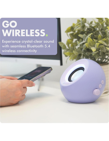 Altavoces Bluetooth X9 Performance púrpura 2.25" RGB USB AUX