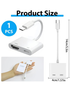 Adaptador USB-C a HDMI 4K para iPhone 17 y iPad - esbeecables 2
