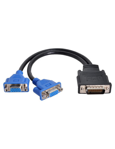 Cable Divisor DMS-59 Macho a Doble VGA Hembra 10cm Cablecc
