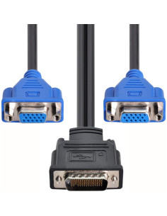 Cable Divisor DMS-59 Macho a Doble VGA Hembra 10cm Cablecc 2
