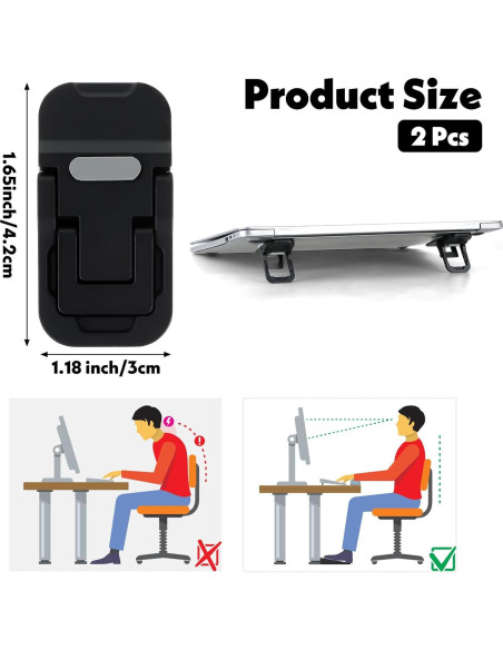Soporte de Laptop Plegable YUXIANLB de Aleación de Zinc Negro