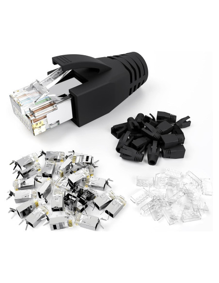 Conectores RJ45 VCE CAT7/CAT6A Paquete de 30 Blindados