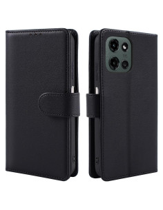 Funda Cartera Lacass para Motorola Moto G 5G 2025 - Negro, Cuero PU con Bloqueo RFID