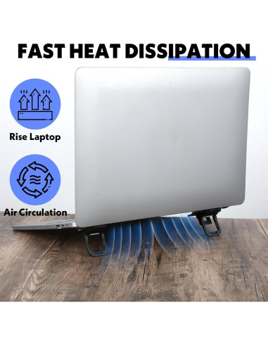 Soporte de Laptop Plegable YUXIANLB de Aleación de Zinc Negro